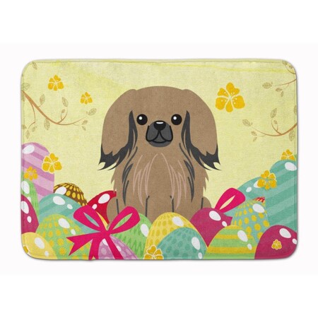 Carolines Treasures Easter Eggs Pekingnese Tan Machine Washable Memory Foam Mat BB6102RUG